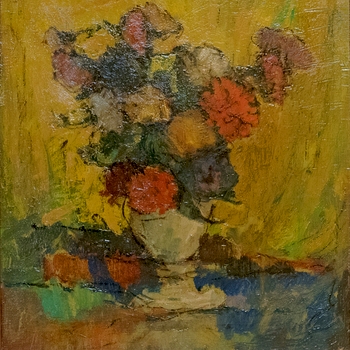 Fiori con fondo giallo