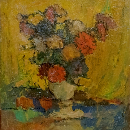 Fiori con fondo giallo