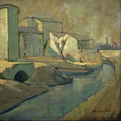 Sole d’inverno sul naviglio